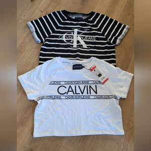 Lot of 2  Bundle New Calvin Klein Women's Top T- Shirt Size: Medium